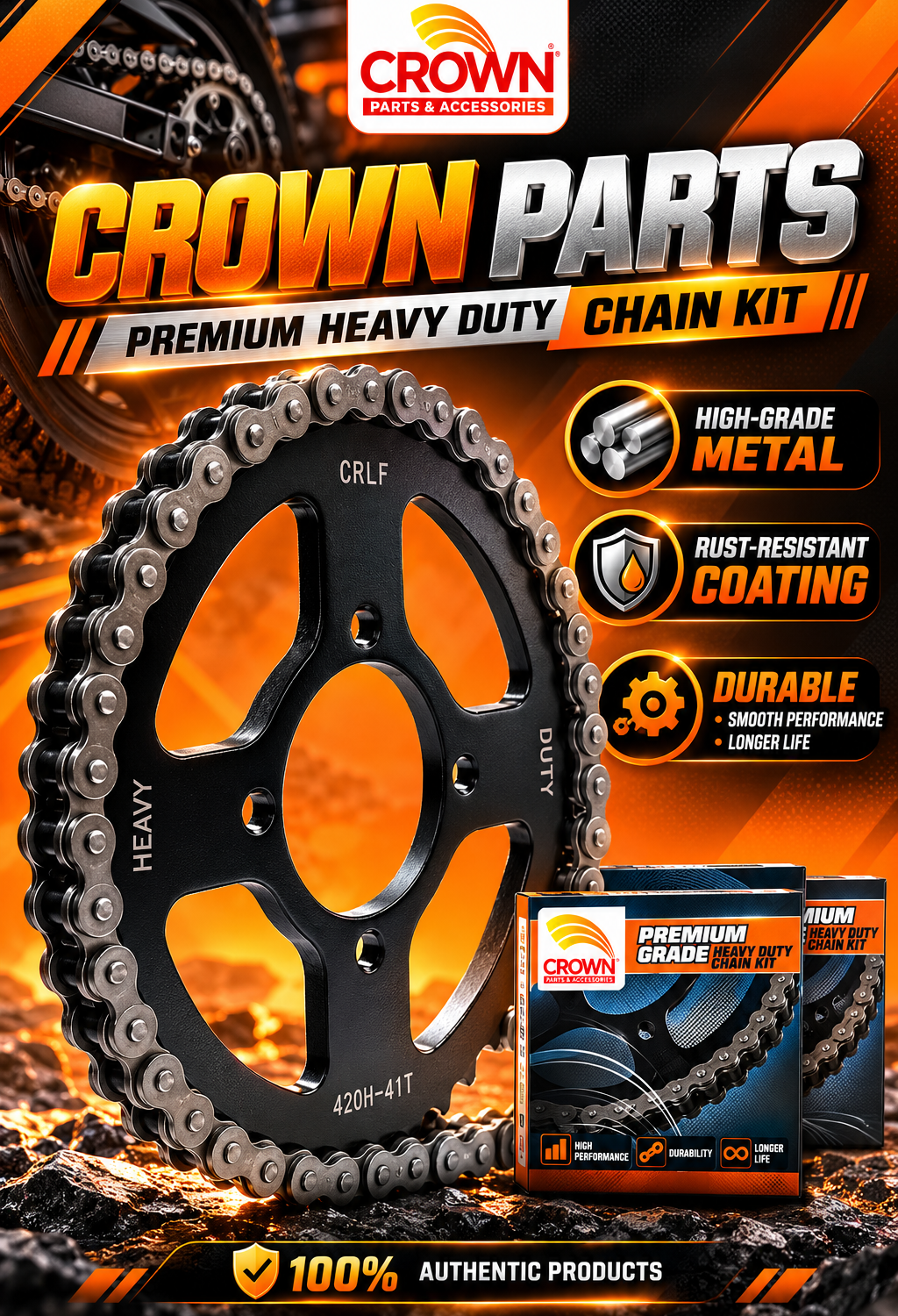 CROWN CHAIN SPOCKET HEAVY DUTY CDI70 38×15