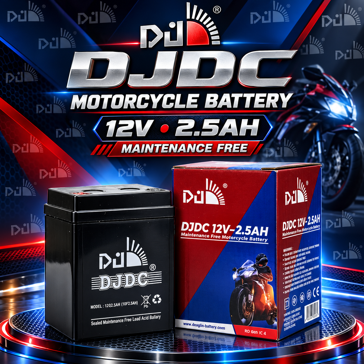 DJDC 12V 2.5AMP DRY BATTERY