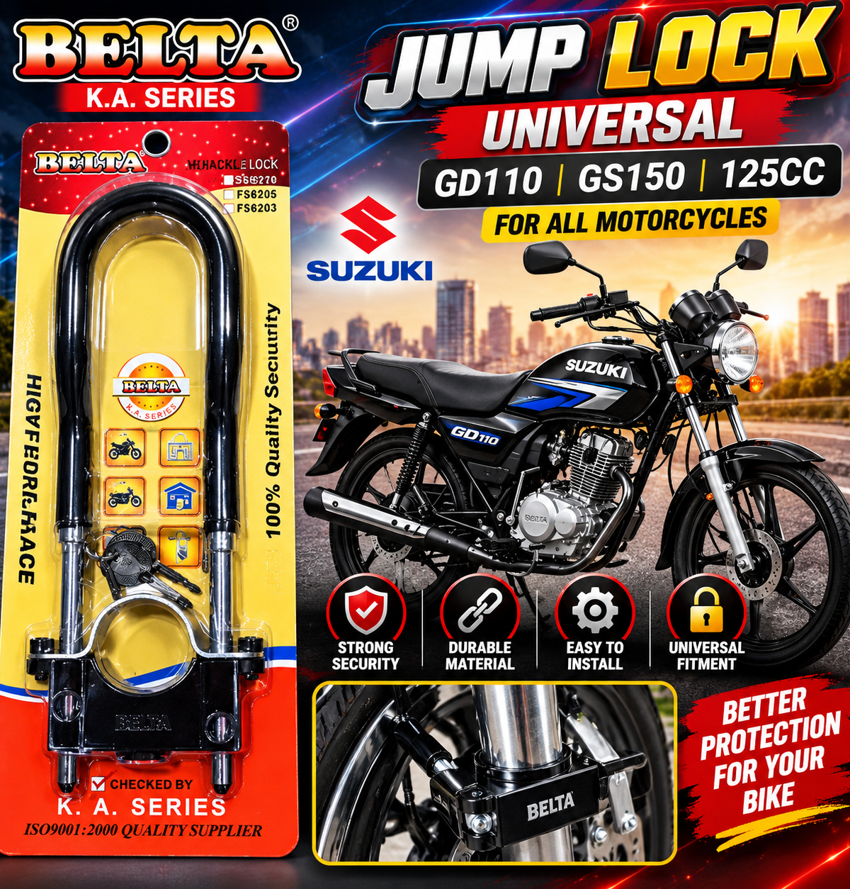 BELTA JUMP LOCK UNIVERSAL – GS150, GD110 & 125CC