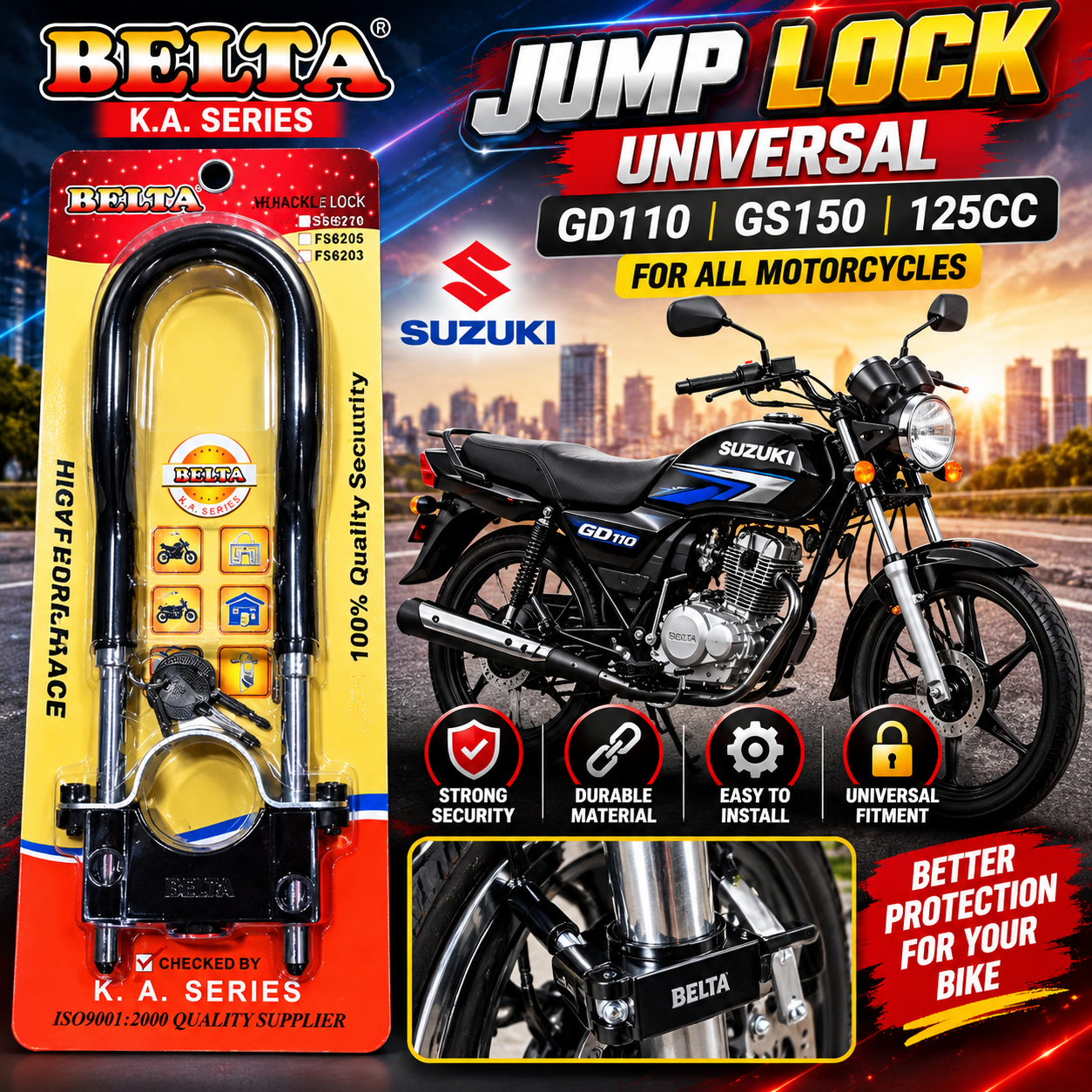 BELTA JUMP LOCK UNIVERSAL – GS150, GD110 & 125CC