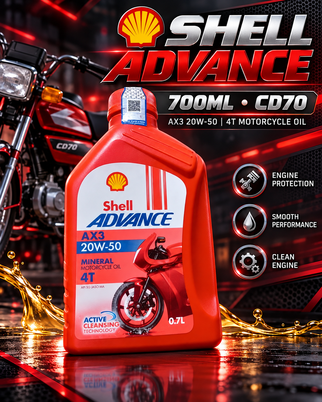 SHELL ADVANCE OIL 700ML