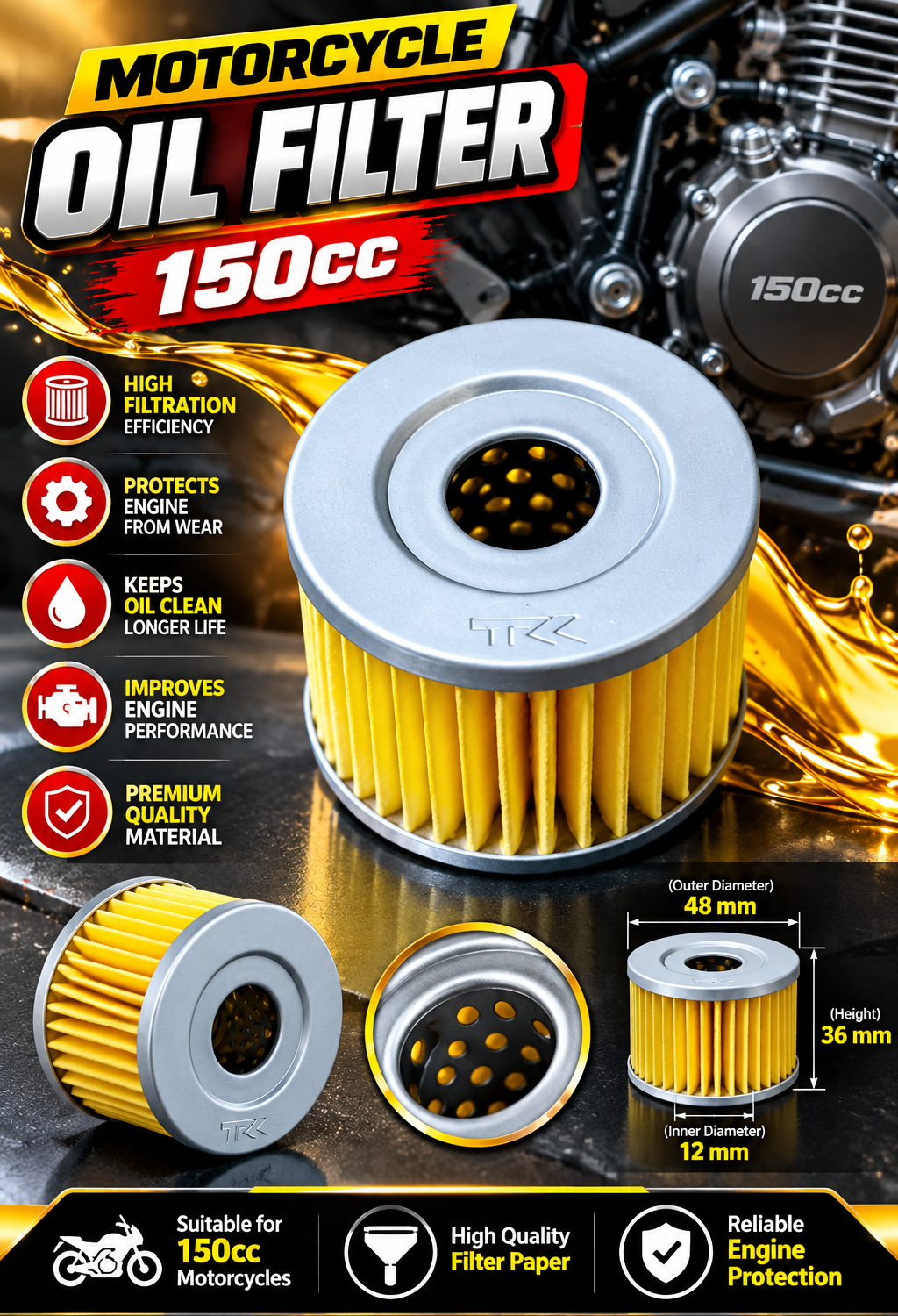 OIL FILTER 150CC BIKE